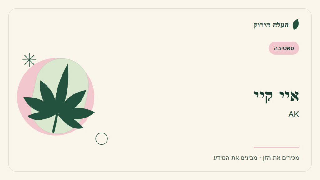 איור לכתבה: איי קיי: מדריך ראשון לשם, לרקע ולתיאור הזן