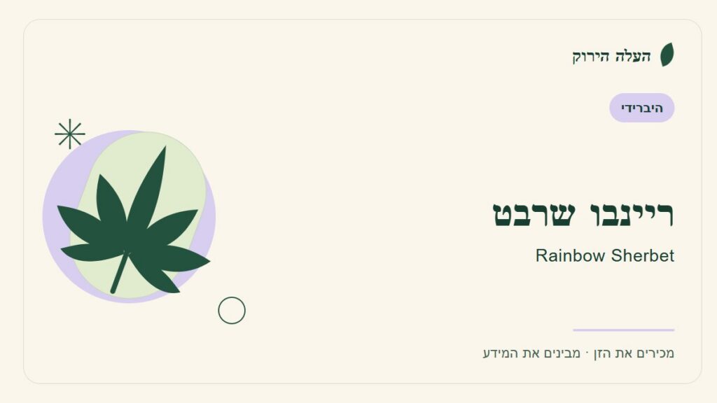 איור לכתבה: ריינבו שרבט: מדריך ראשון לשם, לרקע ולתיאור הזן
