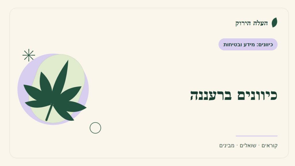 איור לכתבה: כיוונים ברעננה: מילים דומות, משמעות שונה